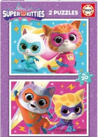 PUZZLE 2X20 PIEZAS SUPER KITTIES