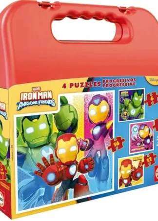 MALETA PUZZLES PROGRESIVOS 6-9-12-16 IRON MAN AND FRIENDS