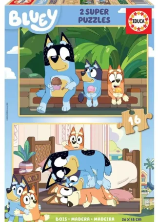 PUZZLE 2X16 PIEZAS BLUEY MADERA