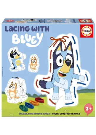 JUEGO DE ENLAZAR CORDONES CON BLUEY