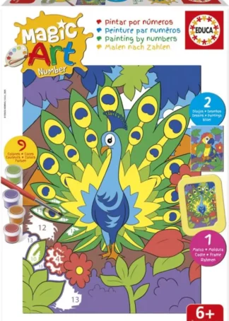 MAGIC ART NUMBER ART +6 PAVO REAL Y LORO