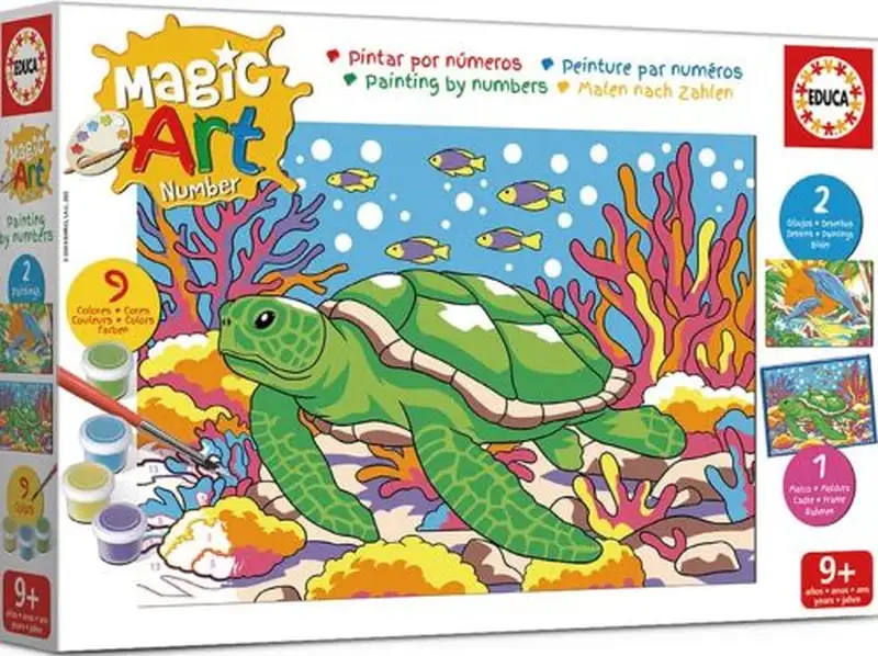 MAGIC ART NUMBER ART +9 ANIMALES MARINOS