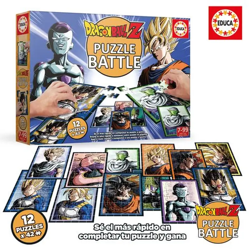 DRAGON BALL Z PUZZLE BATTLE 12 PUZZLES DE 42 PIEZAS