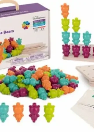 ECO COLOR BEARS JUEGO DE FIGURAS ENSARTABLES 20 PIEZAS