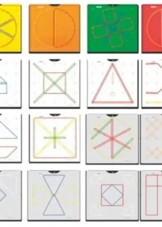 SET 6 GEOPLANOS 15CM COLOR