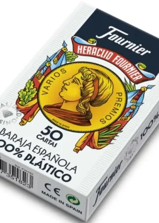 50 NAIPES ESPAÑOLES PLASTICO 2100 ESTUCHE CARTON METALIZADO