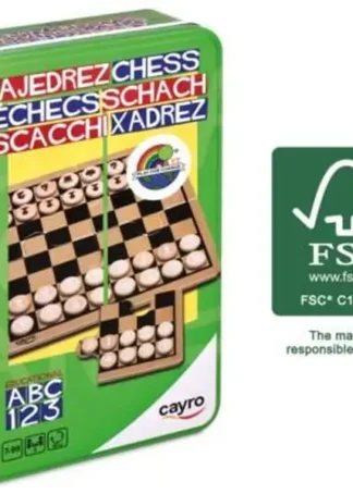 AJEDREZ Y DAMAS METAL BOX