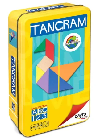 TANGRAM DE COLORES EN CAJA DE METAL