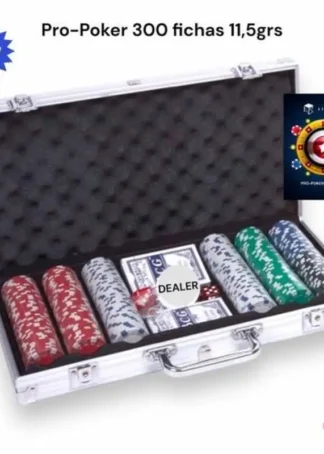 MALETA ALUMINIO JUEGO POKER 300 FICHAS