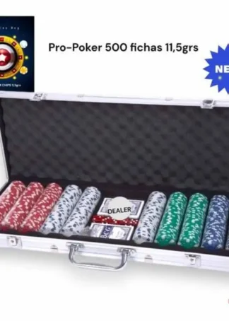 MALETA ALUMINIO JUEGO POKER 500 FICHAS