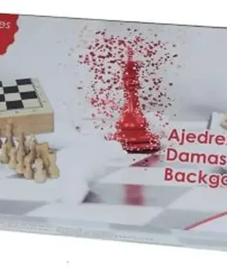 ESTUCHE AJEDREZ DAMAS Y BACKGAMMON