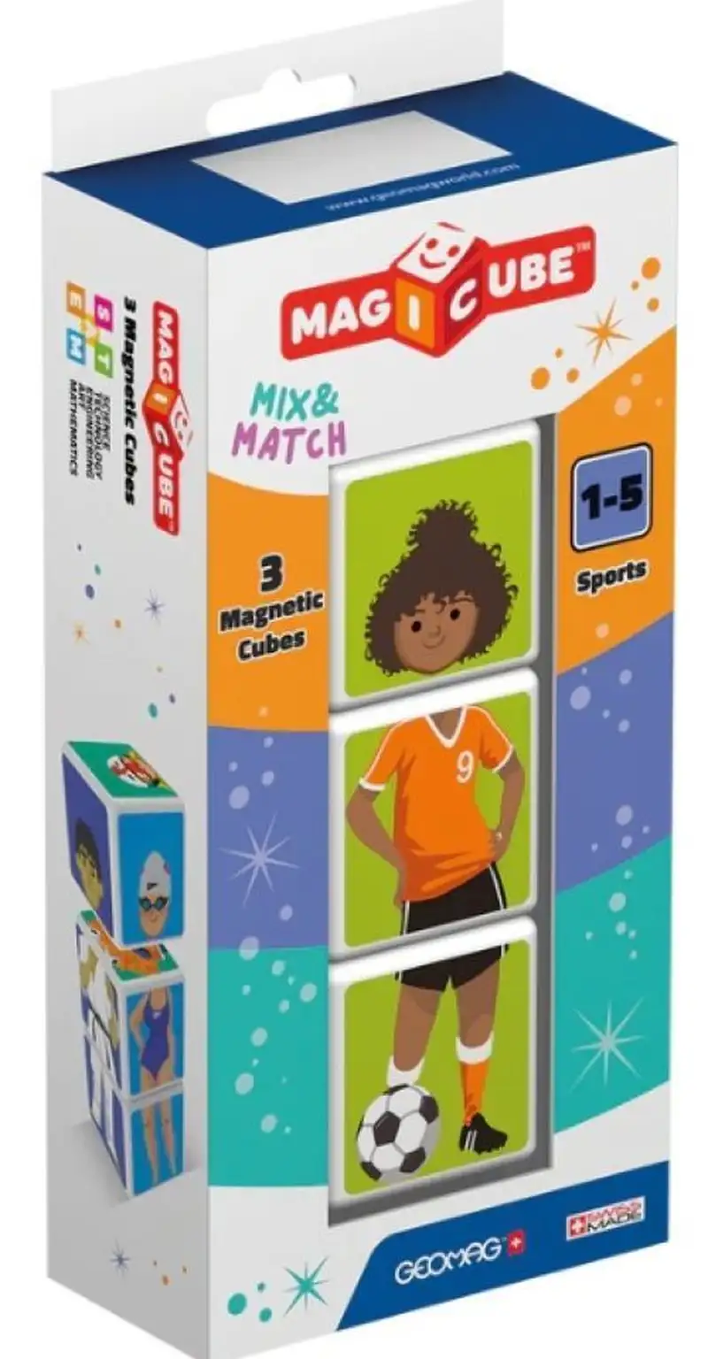 GEOMAG MAGICUBE MIX &MATCH SPORTS 3 PIEZAS