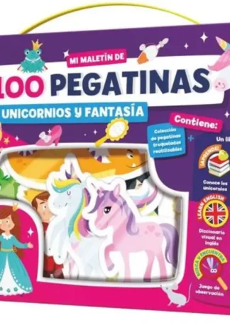 MALETIN 100 PEGATINAS UNICORNIOS Y FANTASIA