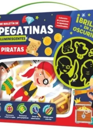 MALETIN 100 PEGATINAS LUMINISCENTES PIRATAS