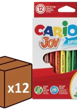 (PAK 12U.) ESTUCHE 12 ROTULADORES CARIOCA JOY PUNTA FINA SU