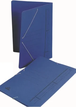 PAQ/20 CARPETAS Fº GOMAS CARTON AZUL