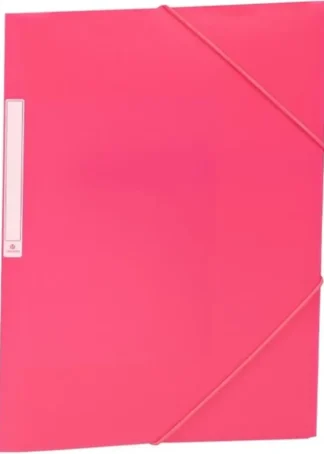 PAQ/10 CARPETAS Fº GOMAS SOLAPAS PP OPACO ROSA