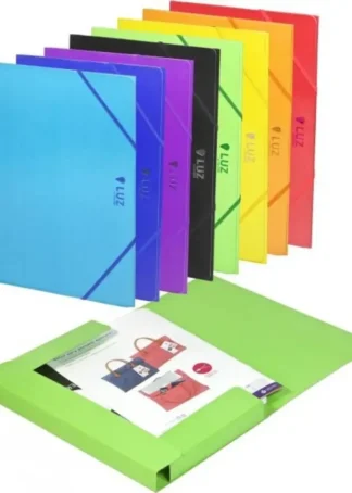 PAQ/5 CARPETA Fº CARTON GOMAS Y SOLAPAS NARANJA LUZ