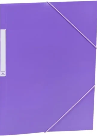 PAQ/10 CARPETAS Fº GOMAS SOLAPAS PP OPACO VIOLETA