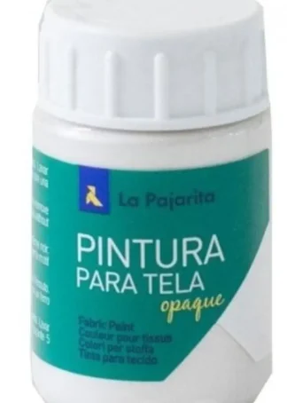 C/6 BOTE PINTURA PARA TELA OPACA LA PAJARITA BLANCO 35ML