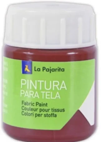 C/6 BOTE PINTURA PARA TELA OPACA LA PAJARITA ROJO 35ML