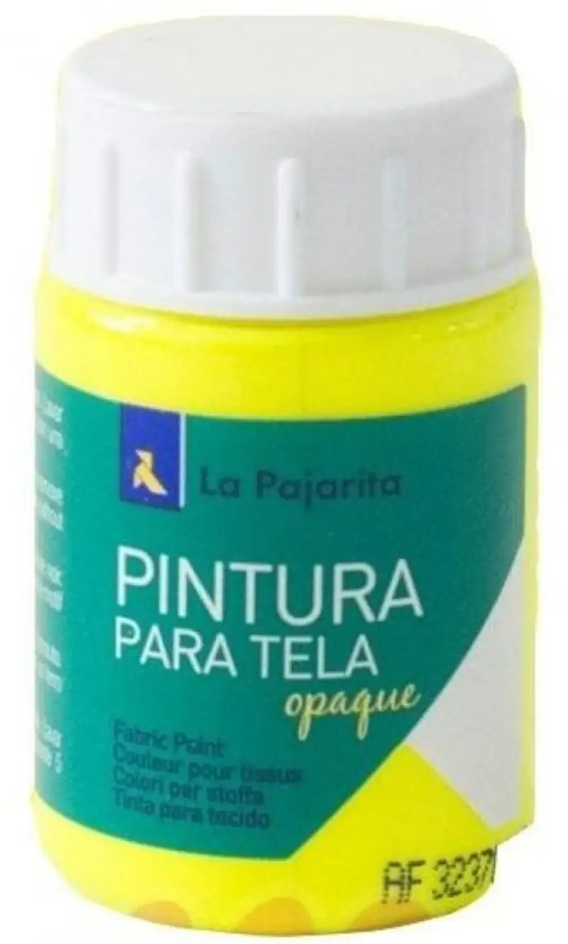 C/6 BOTE PINTURA PARA TELA OPACA LA PAJARITA AMARILLO 35ML