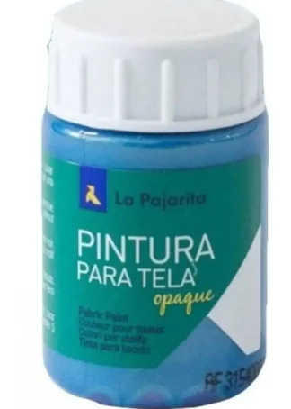 C/6 BOTE PINTURA PARA TELA OPACA LA PAJARITA TURQUESA 35ML