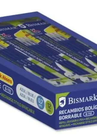 C/12 RECAMBIO BOLIGRAFO BORRABLE AZUL BISMARK
