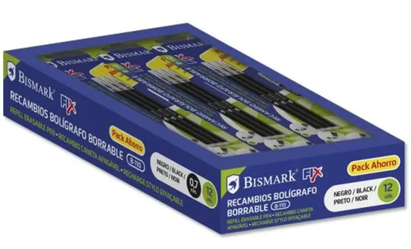 C/12 RECAMBIO BOLIGRAFO BORRABLE NEGRO BISMARK