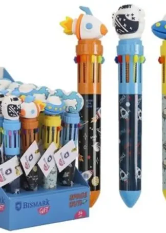 EXP 24 BOLIGRAFOS 10 COLORES ESPACIO