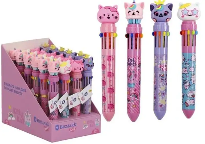 EXP 24 BOLIGRAFOS 10 COLORES DREAM CATS