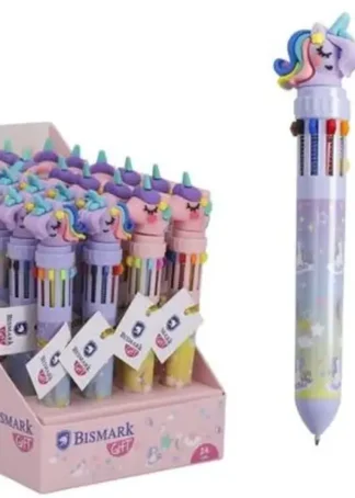EXP 24 BOLIGRAFOS 10 COLORES UNICORNIOS