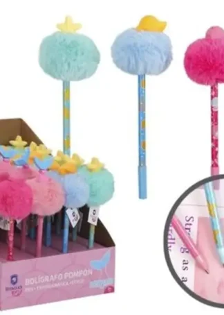 EXP 24 BOLIGRAFOS POMPOM OCEAN