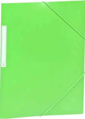 PAQ/10 CARPETAS Fº GOMAS SOLAPAS PP TRANSLUCIDO VERDE