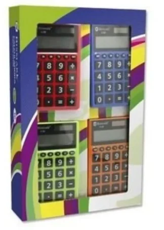 EXP 16 CALCULADORA BISMARK C-52 8 DIGITOS COLORES SURTIDOS