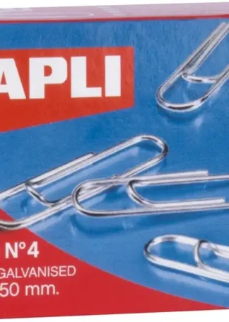 C/10 CAJAS 80 CLIPS NIQUELADOS 50MM Nº4 APLI