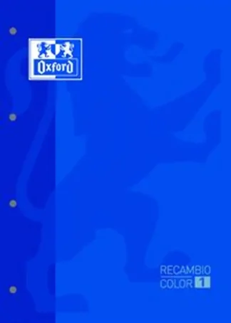 PAQ/5 RECAMBIO COLOR1 AZUL MARIN A4 80H 4TAL 90G. CUAD.5X5