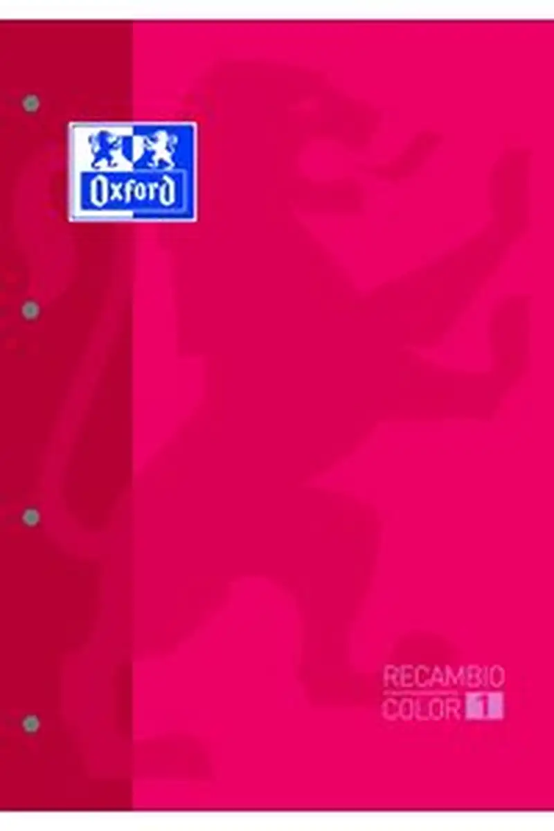 PAQ/5 RECAMBIO COLOR1 ROJO A4 80H 4 TALADRO 90G. CUAD.5X5