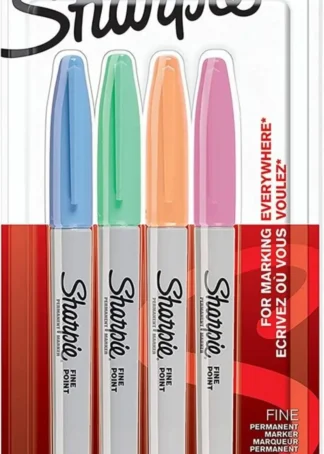 ESTUCHE 4 ROTULADORES SHARPIE FINO COLORES PASTEL PERMANENT