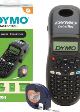 ROTULADORA DYMO LETRATAG BLACK LT-100H + CINTA PAPEL