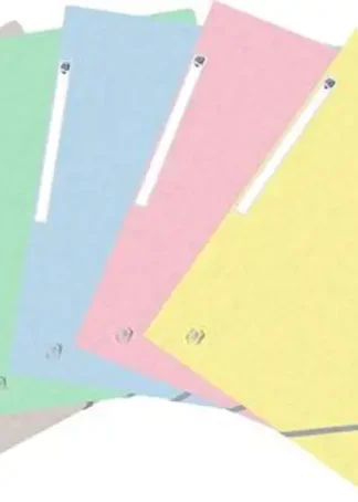 PAQ/10 CARPETA CARTON A4+ GOMAS Y SOLAPAS COLORES TENDENCIA