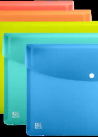 PAQ/5 CARPETA SOBRE PLASTICO A5 CIERRE BROCHE SURTIDOS