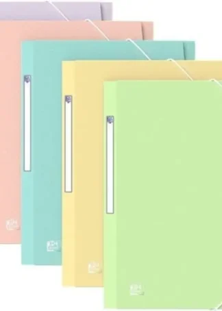 PAQ/10 CARPETA PLASTICO A4+ GOMAS Y SOLAPAS URBAN PASTEL