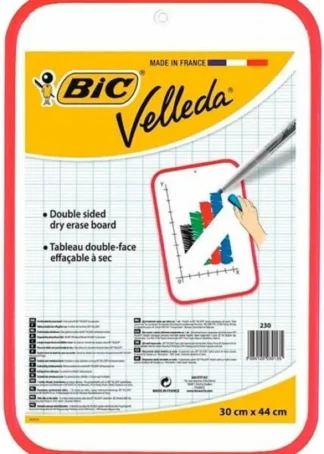 PIZARRA BLANCA VELLEDA 30X44CM DOBLE CARA