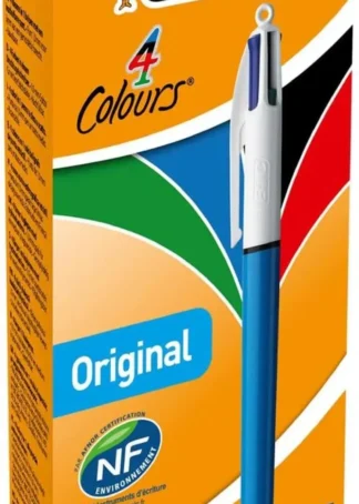 C/12 BOLIGRAFOS BIC 4 COLORES PUNTA 1MM ORIGINAL