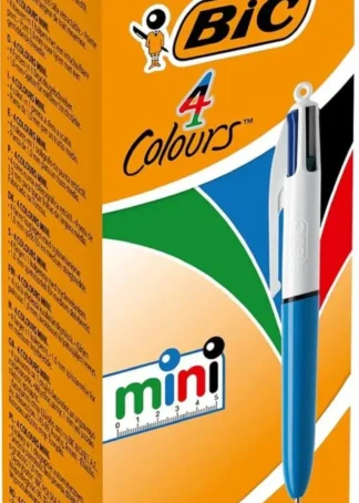 C/12 BOLIGRAFOS 4 COLORES MINI PUNTA 1MM
