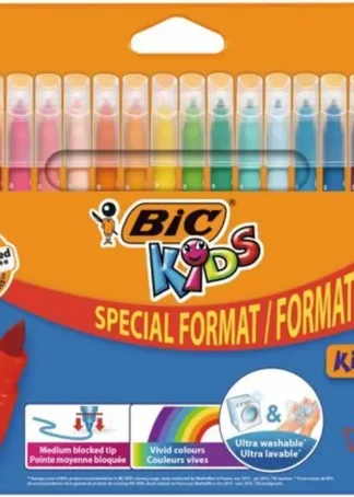 ESTUCHE 18 ROTULADORES KID COULEUR PUNTA MEDIA BIC