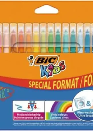 ESTUCHE 24 ROTULADORES KID COULEUR PUNTA MEDIA BIC
