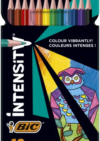 ESTUCHE 12 LAPICES COLORES TRIANGULARES BIC INTENSITY