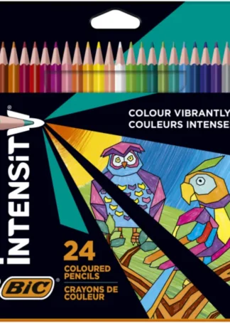 ESTUCHE 24 LAPICES COLORES TRIANGULARES BIC INTENSITY